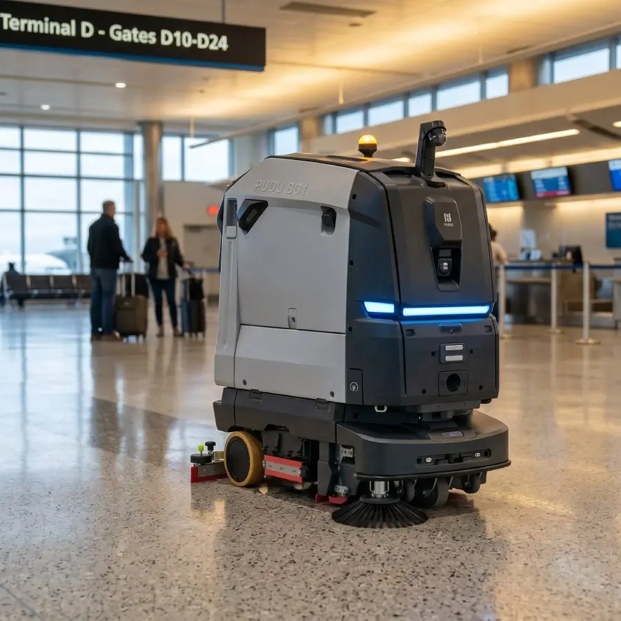 Pudu BG1 Pro_Scheuersaugroboter Flughafen Pudu Bg1 Pro Scheuersaugroboter für Flughafen
