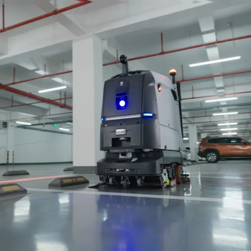 Pudu BG1_Scheuersaugroboter_Parkhaus Tiefgarage Pudu BG1 Pro Scheuersaugroboter für Parkhaus & Tiefgaragen