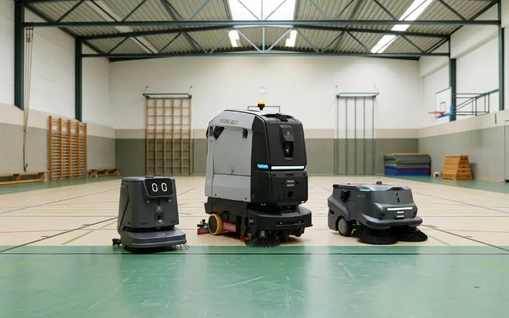 Pudu Reinigungsroboter Sporthalle Turnhalle (1) PUDU Reinigungsroboter für Sporthalle & Turnhalle