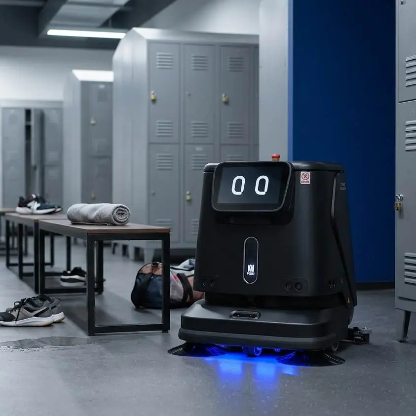 Reinigungsroboter Pudu CC1 Pro Reinigungsroboter Umkleidekabine Sporthalle Reinigungsroboter für Sporthalle Umkleidekabine