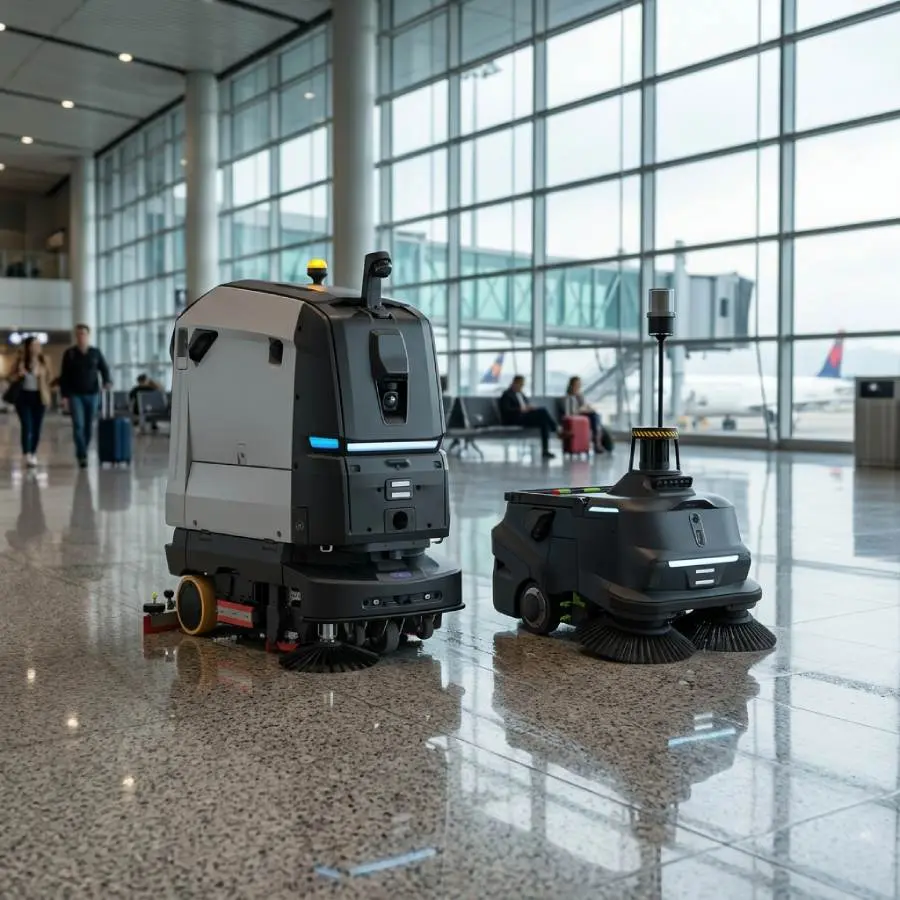 Reinigungsroboter_Pudu BG1 Pro_Puidu MT1 Max_Flughafen