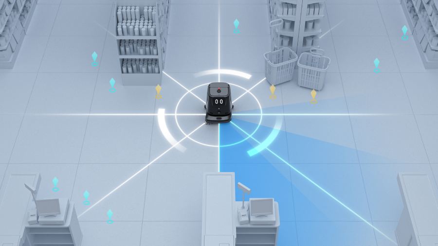 Pudu Cc1 Pro Reinigungsroboter mit KI-gesteuerter Adaptiver Reinigung