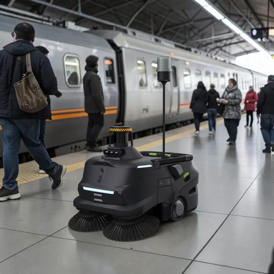 pudu-mt1-max-bahnhof Pudu MT1 Max Reinigunsgroboter für Bahnhof