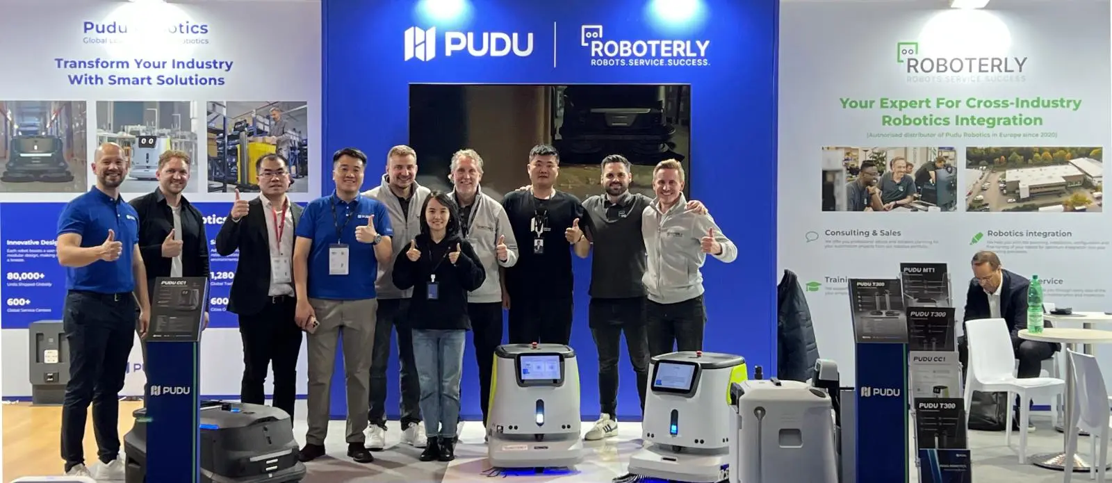 Roboterly und PUDU sind Partner